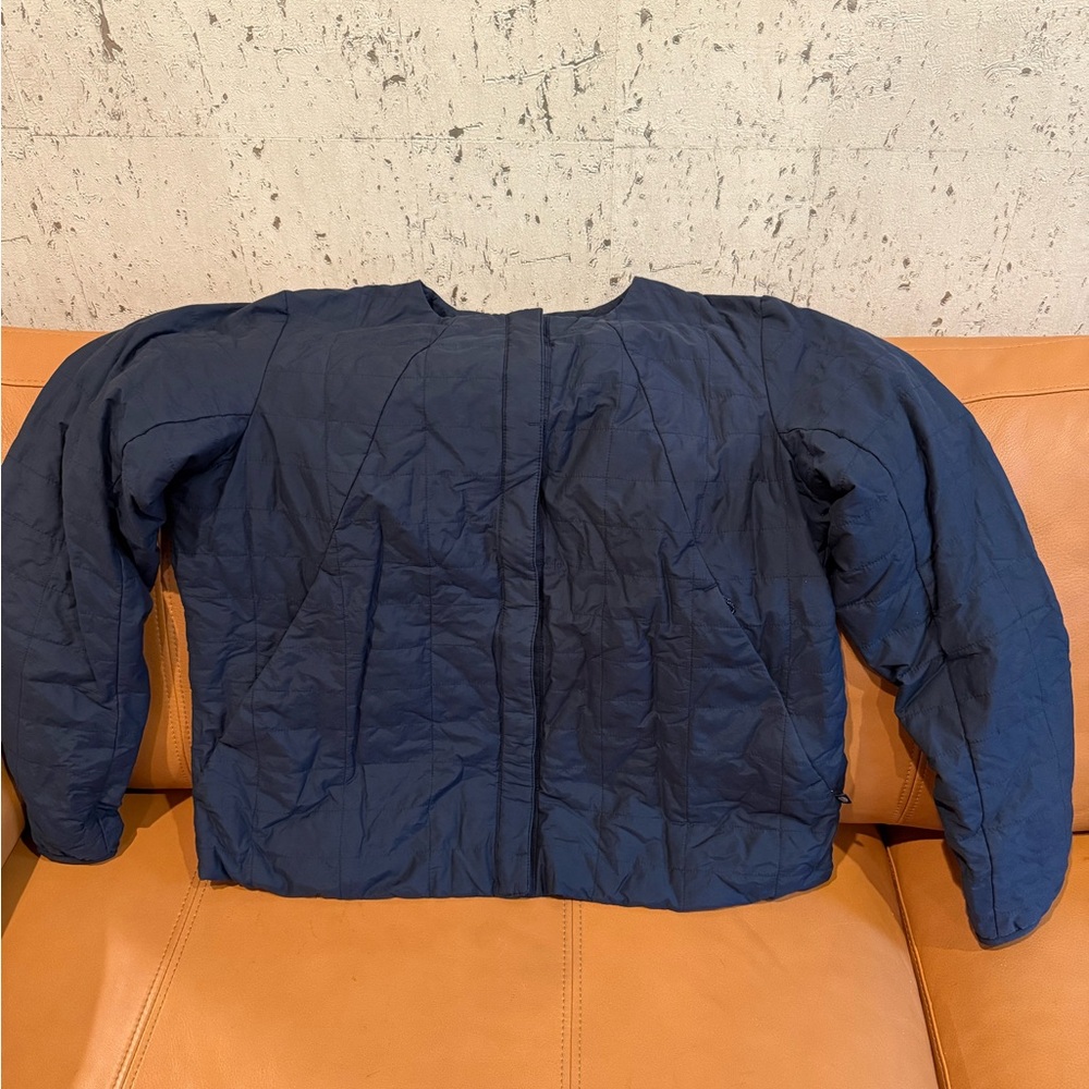 Navy Blue Quilted Jacket